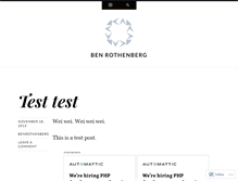 Tablet Screenshot of benrothenberg.com